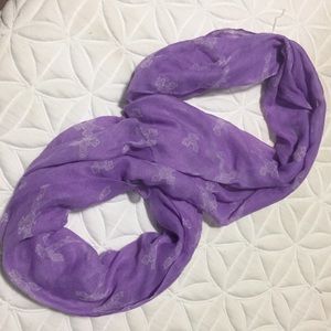Purple cross infinity scarf